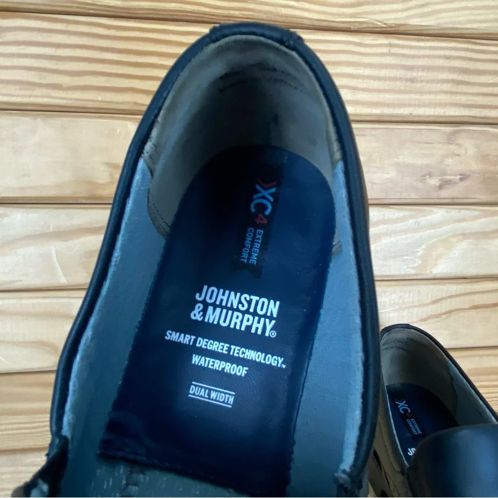 JOHNSTON & MURPHY MADDOX XC4 Men’s 9 US Slip-on WP Loafers Black Leather Shoes